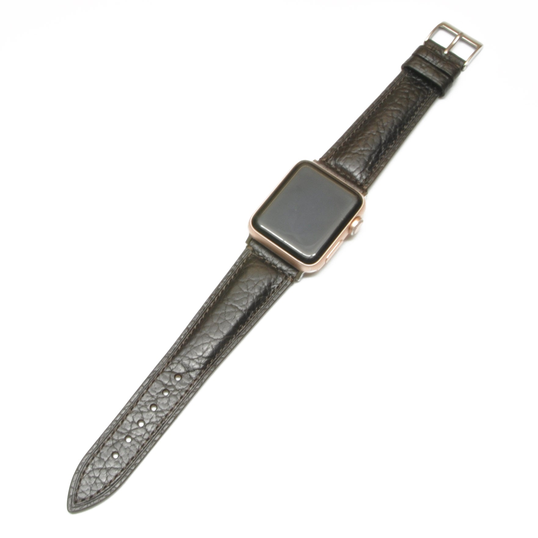 Klassisk skinnreim til Apple Watch | Mørkebrun | Adapter inkludert - Klokkr