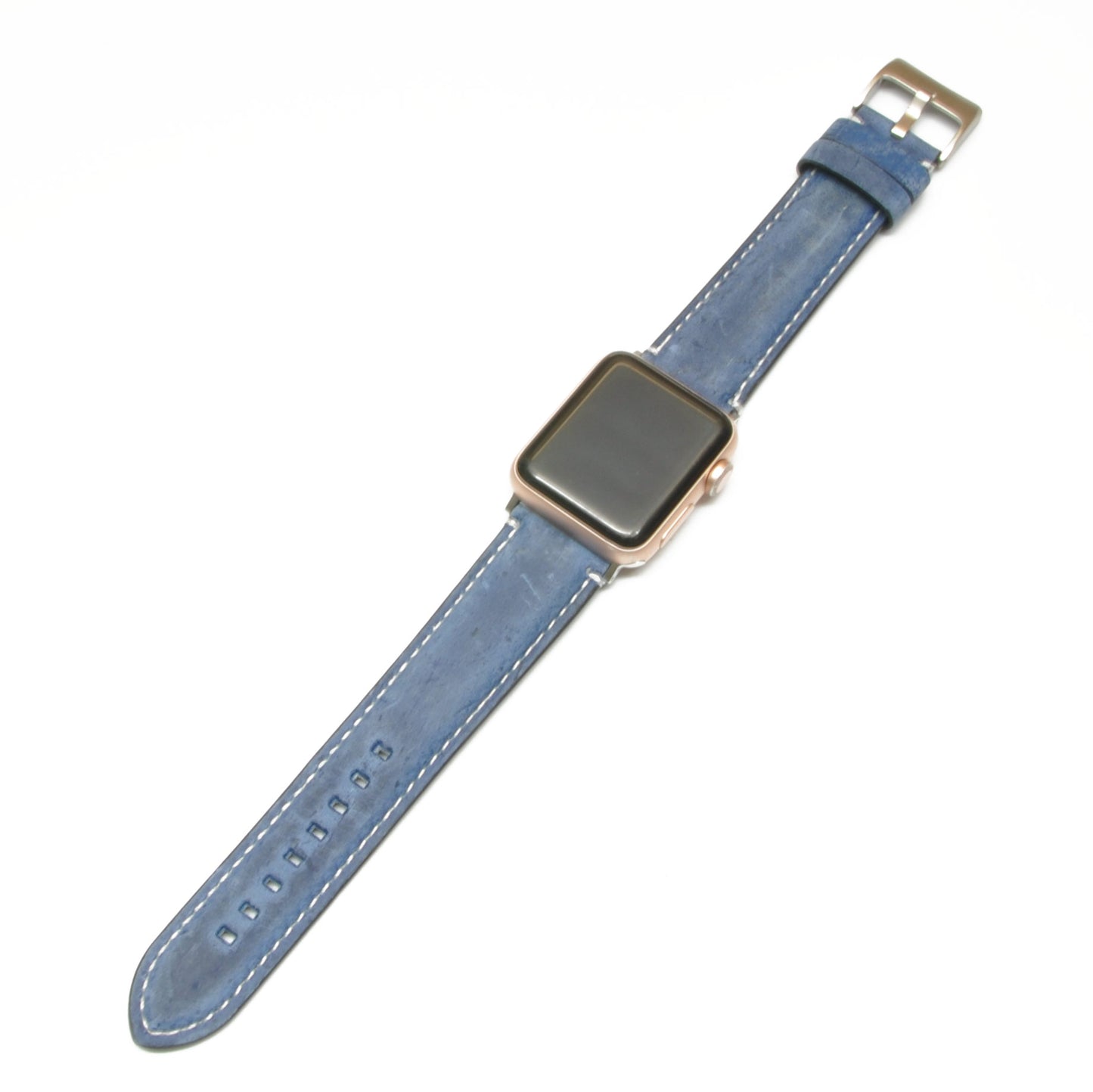 Tøff skinnreim til Apple Watch | Blå | Adapter inkludert - Klokkr