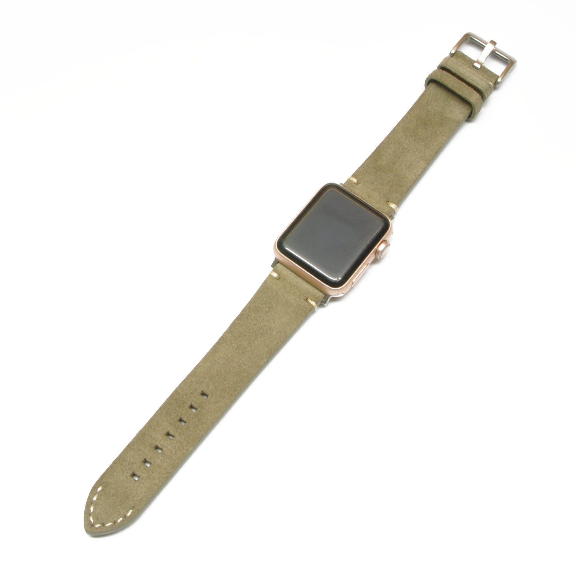 Semsket skinnreim til Apple Watch | Grønn | Adapter inkludert - Klokkr