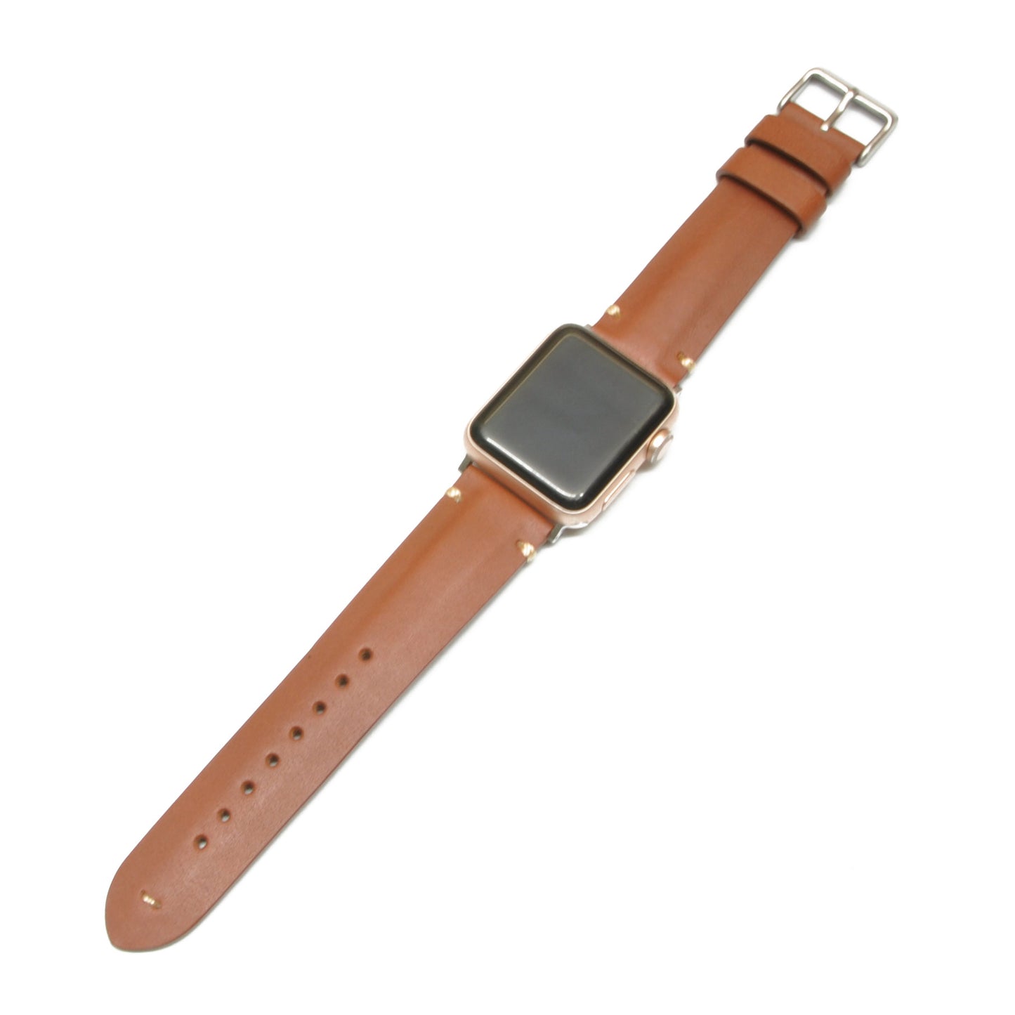 Vintage-inspirert skinnreim til Apple Watch | Lysebrun | Adapter inkludert - Klokkr