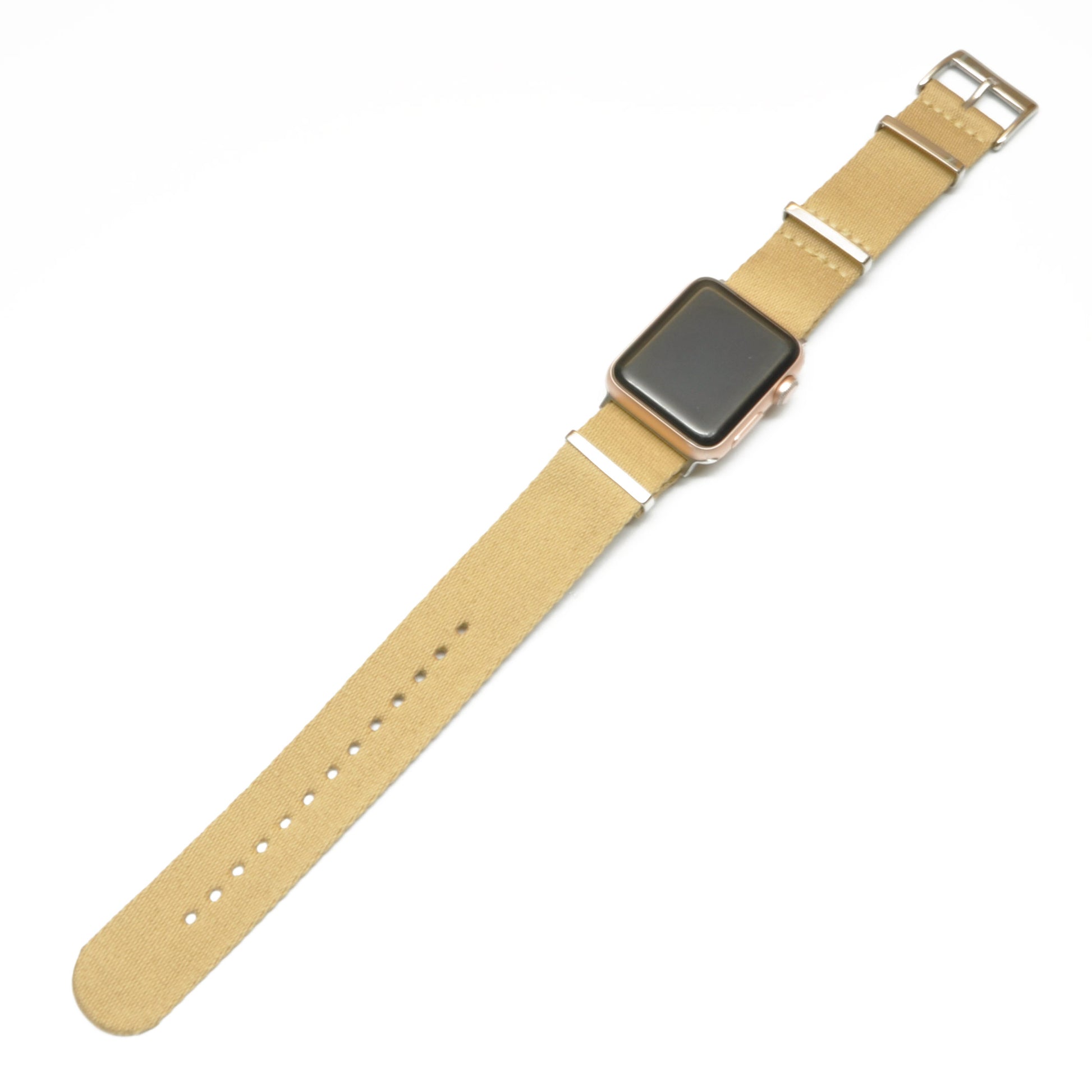 NATO-strap til Apple Watch | Beige | Adapter inkludert - Klokkr