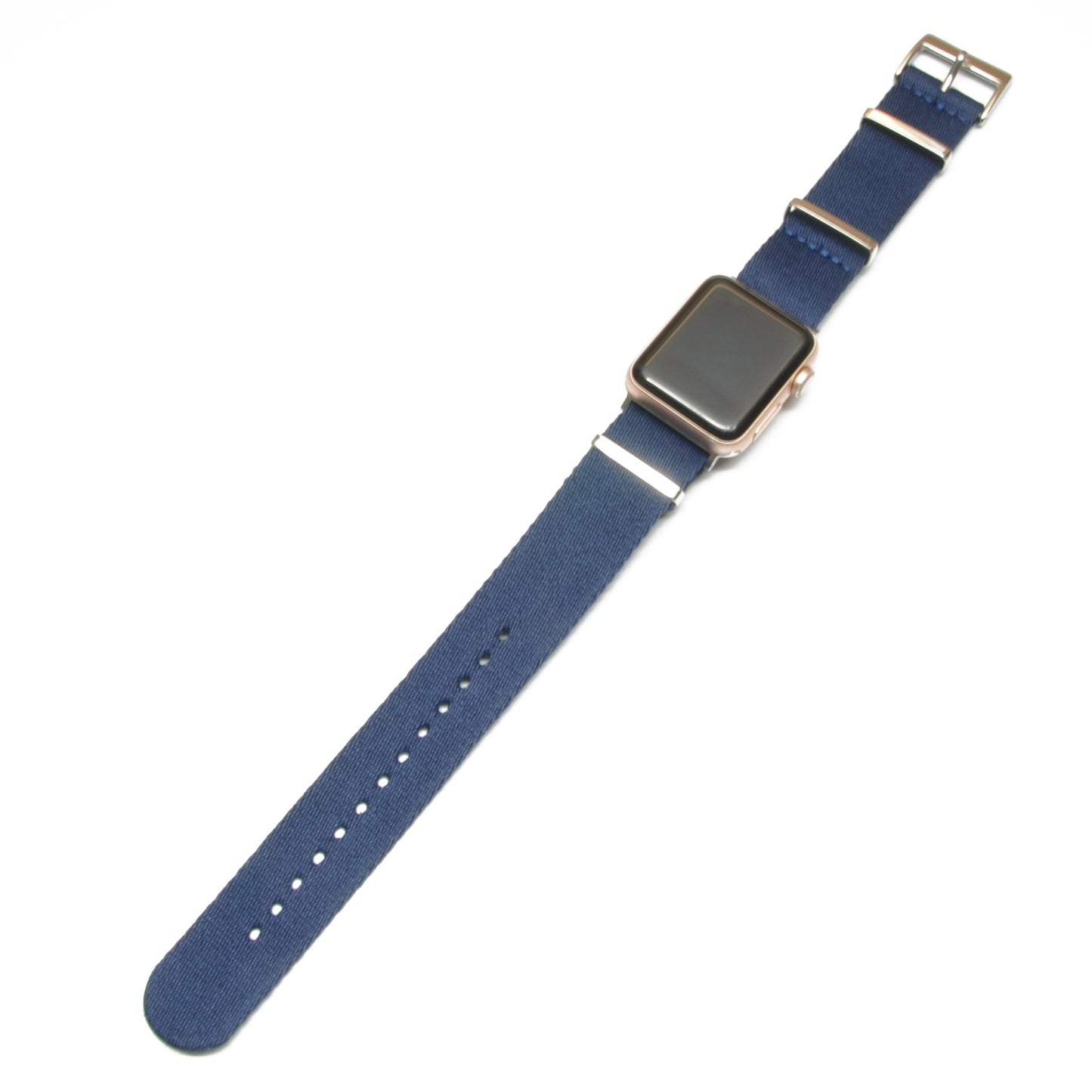 NATO-strap til Apple Watch | Blå | Adapter inkludert - Klokkr