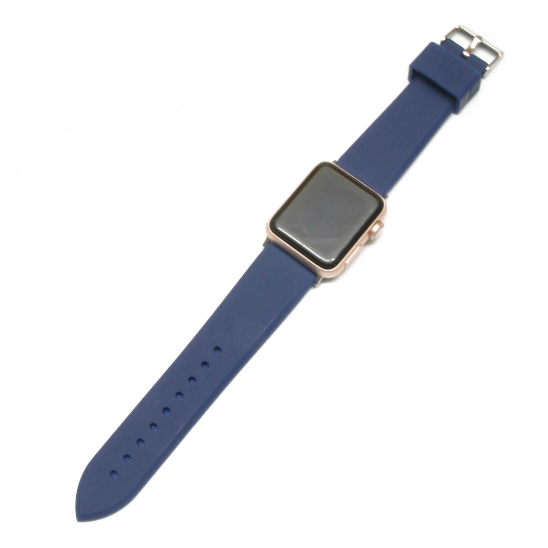 Gummireim til Apple Watch | Mørkeblå | Adapter inkludert - Klokkr