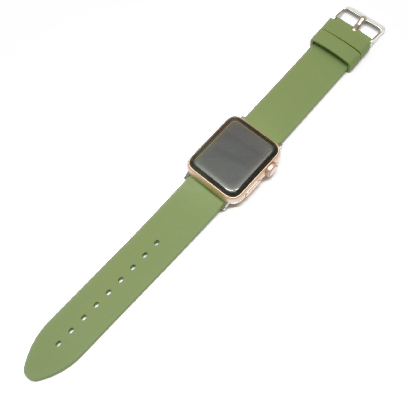 Gummireim til Apple Watch | Grønn | Adapter inkludert - Klokkr