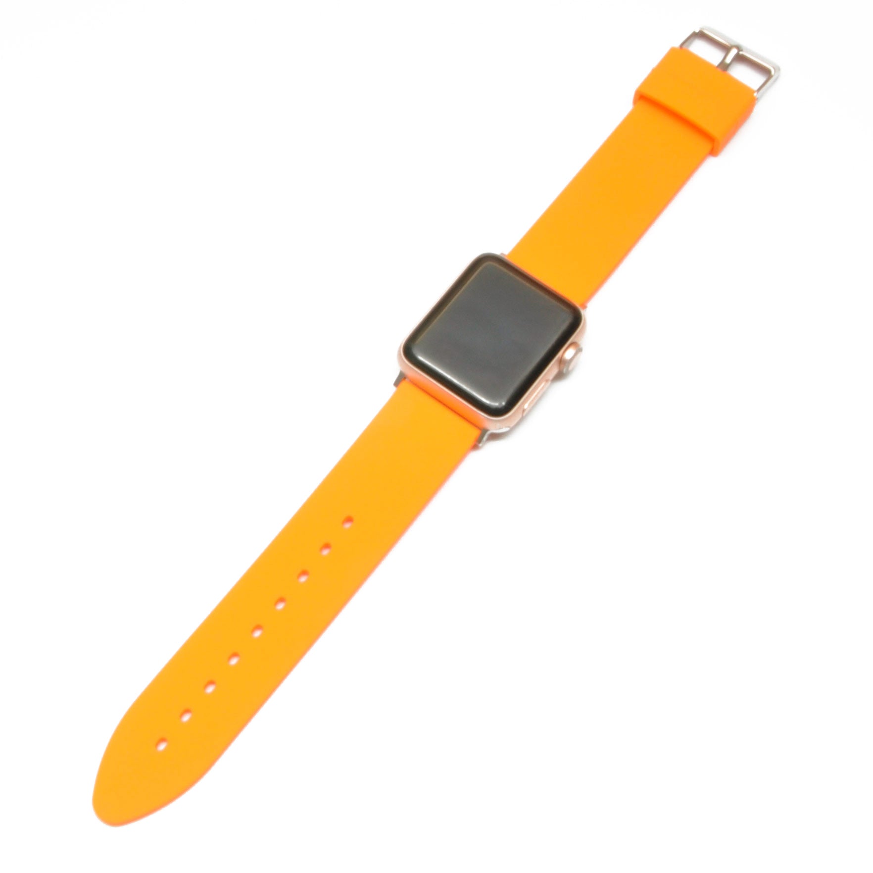 Gummireim til Apple Watch | Oransje | Adapter inkludert - Klokkr